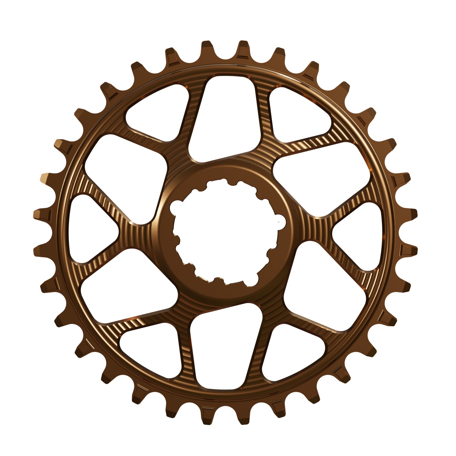 Bronze Works Components Narrow Wide Chainring to fit SRAM with a 3mm Offset.