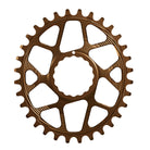 Bronze Raceface Cinch Narrow Wide Chainring with 3mm boost offset designed for direct mount on a bicycle crankset.