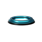 A upper bearing cover in shiny anodised turquoise with a black seal designed to work with all our angle and reach headsets.